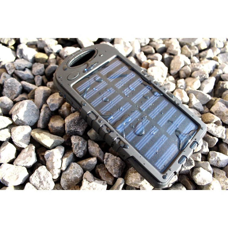 Solar Power Bank With Torch 4000mAh - Ideal For Camping & Festivals