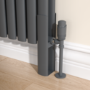 Sorrento Anthracite Designer Radiator Feet -Suitable for Oval Double Panel Radiator