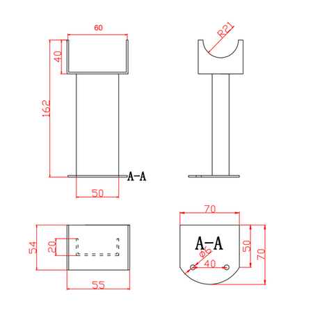 Sorrento Black Designer Radiator Feet -Suitable for Single and Double Panel Radiator