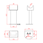 Sorrento Anthracite Designer Radiator Feet -Suitable for Single and Double Panel Radiator