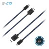 Stealth PS4 2 x 3m Micro USB Twin Play &amp; Charge Cables