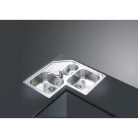 Smeg SP3A Alba 2.5 Bowl Corner Inset Stainless Steel Sink
