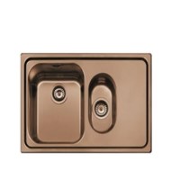 Smeg SP7915DRA 79cm Alba Copper PVD Finish 1.5 Bowl Right Hand Drainer Inset Sink