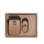 Smeg SP7915DRA 79cm Alba Copper PVD Finish 1.5 Bowl Right Hand Drainer Inset Sink
