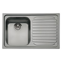 Smeg SP791DN 79cm Alba Stainless Steel Black PVD Finish Single Bowl Single Right Hand Drainer Inset