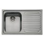 Smeg SP791DN 79cm Alba Stainless Steel Black PVD Finish Single Bowl Single Right Hand Drainer Inset