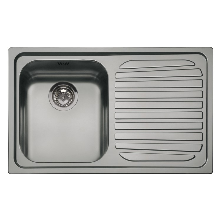 Smeg SP791DN 79cm Alba Stainless Steel Black PVD Finish Single Bowl Single Right Hand Drainer Inset