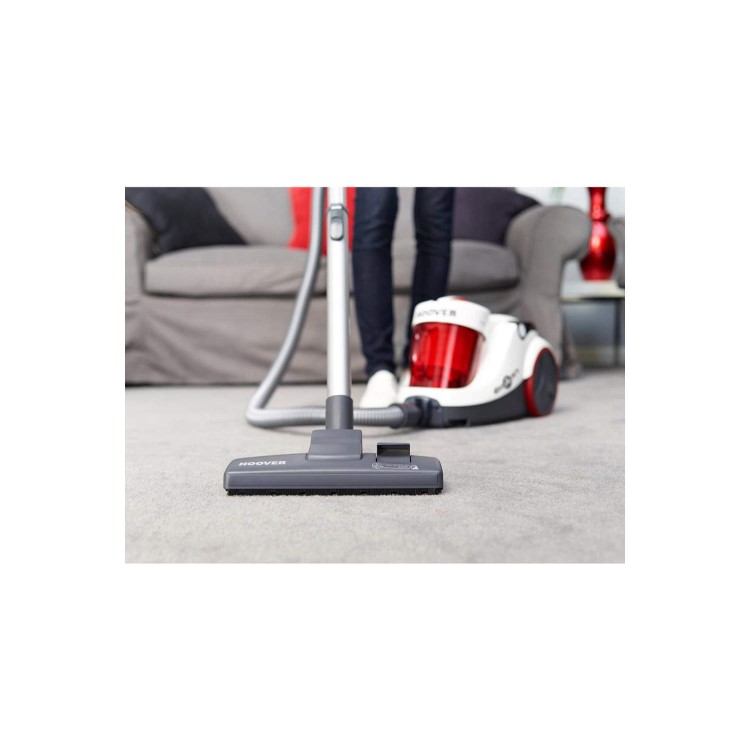 Hoover SP81_SM02001 Smart 850W Bagless Cylinder Vacuum Cleaner White and Red
