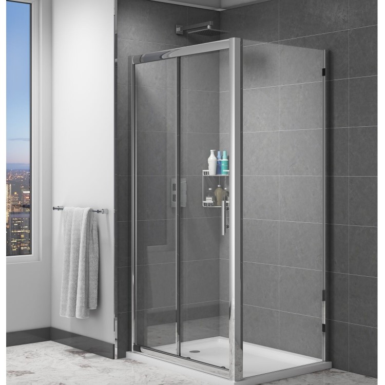 Claritas 6mm Glass Shower Door Side Panel - 900 x 1850mm