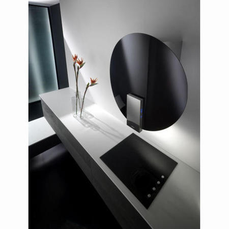 Elica SPACE_BLK Space EDS3 78cm Chimney Hood in Black Glass