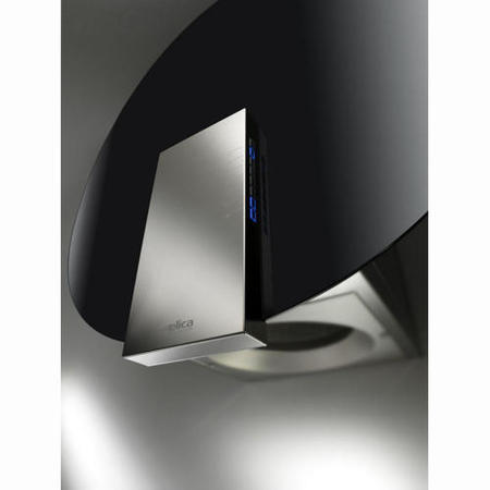 Elica SPACE_BLK Space EDS3 78cm Chimney Hood in Black Glass