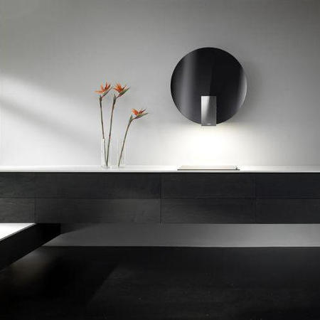 Elica SPACE_BLK Space EDS3 78cm Chimney Hood in Black Glass