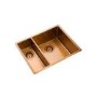 1.5 Bowl Copper Stainless Steel Left Hand Kitchen Sink - Rangemaster Spectra