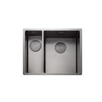 Rangemaster Spectra 1.5 Bowl Inset / Undermount Graphite Stainless Steel Kitchen Sink - Left Hand 
