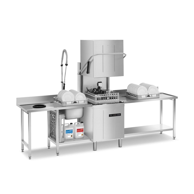 Smeg SPH505SL Ecoline Hood-Type Dishwasher 500mm Basket - Drain Pump - Multiphase