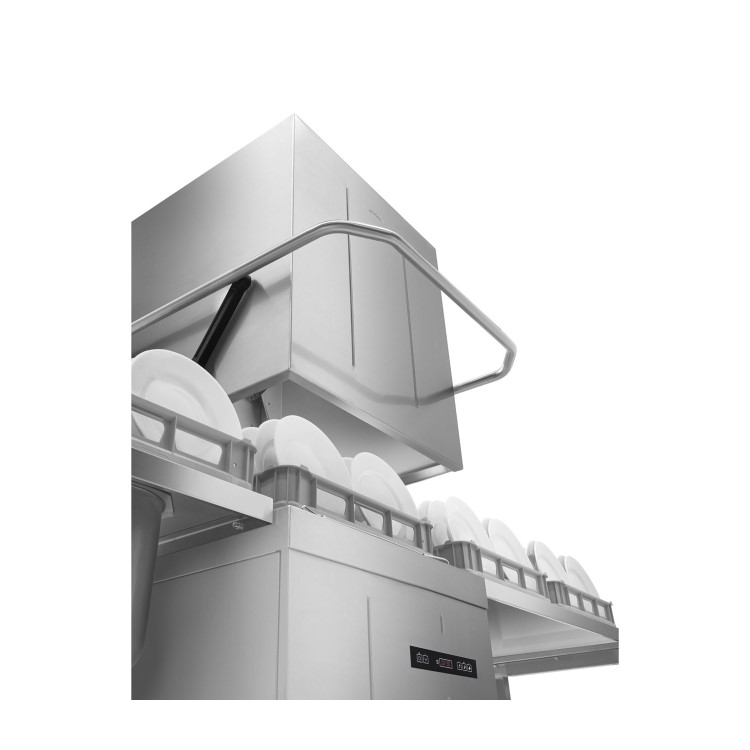 Smeg SPH505SL Ecoline Hood-Type Dishwasher 500mm Basket - Drain Pump - Multiphase