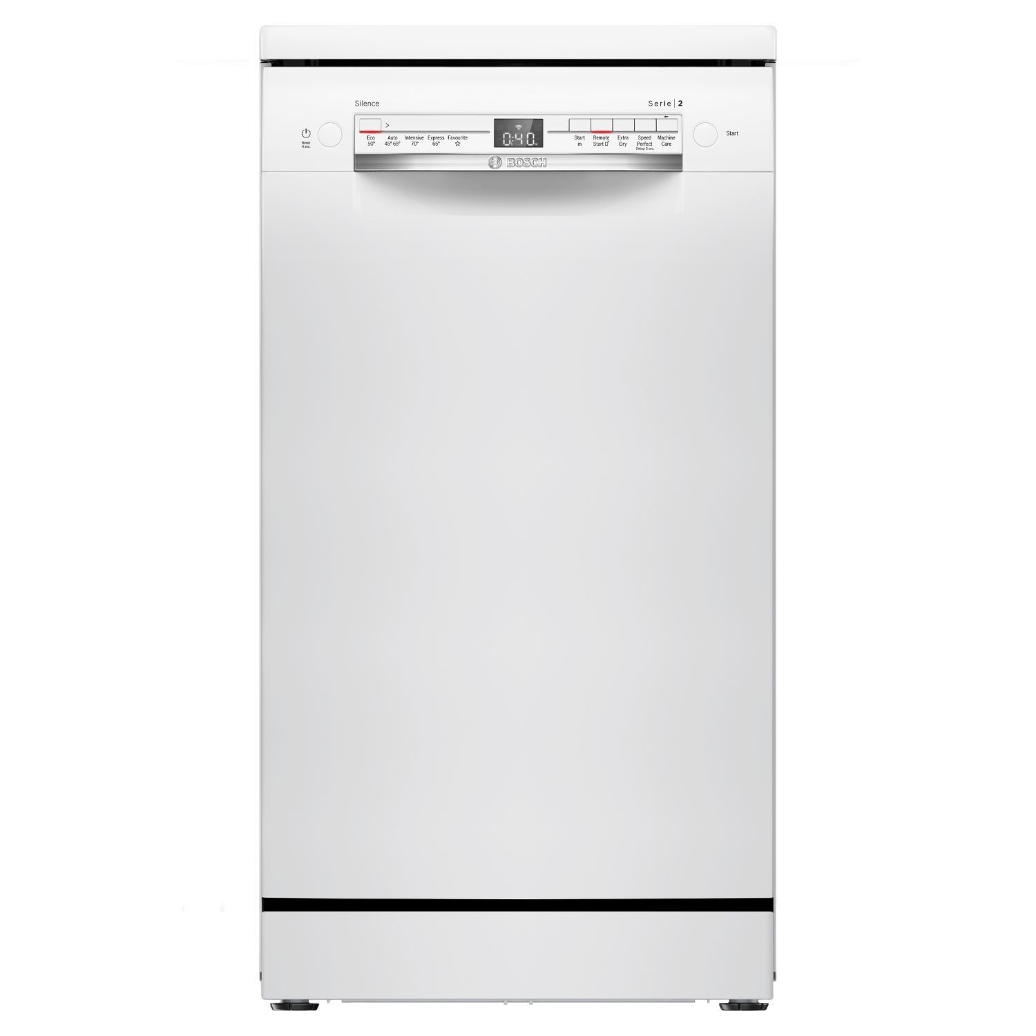 Bosch SPS2IKW01G Series 2 Freestanding Slimline Dishwasher - White - WiFi Connected