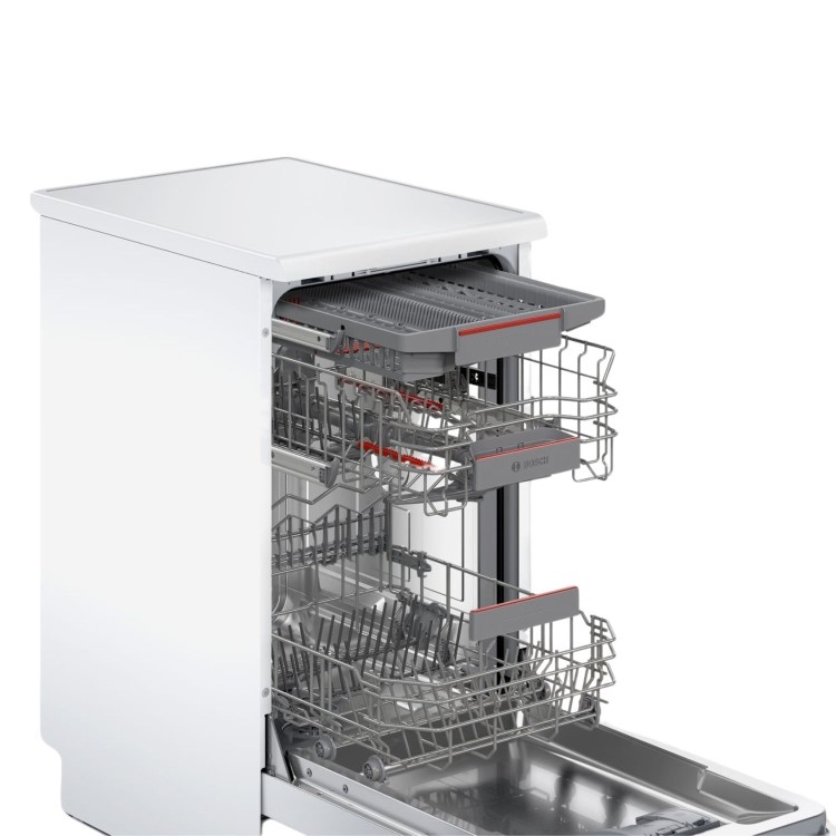 Bosch Series 4 Freestanding Slimline Dishwasher - Smart Wi-Fi, Silver
