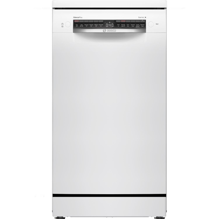 Bosch Series 4 Freestanding Dishwasher - White, Extra Dry, Slimline Vario Flex Baskets