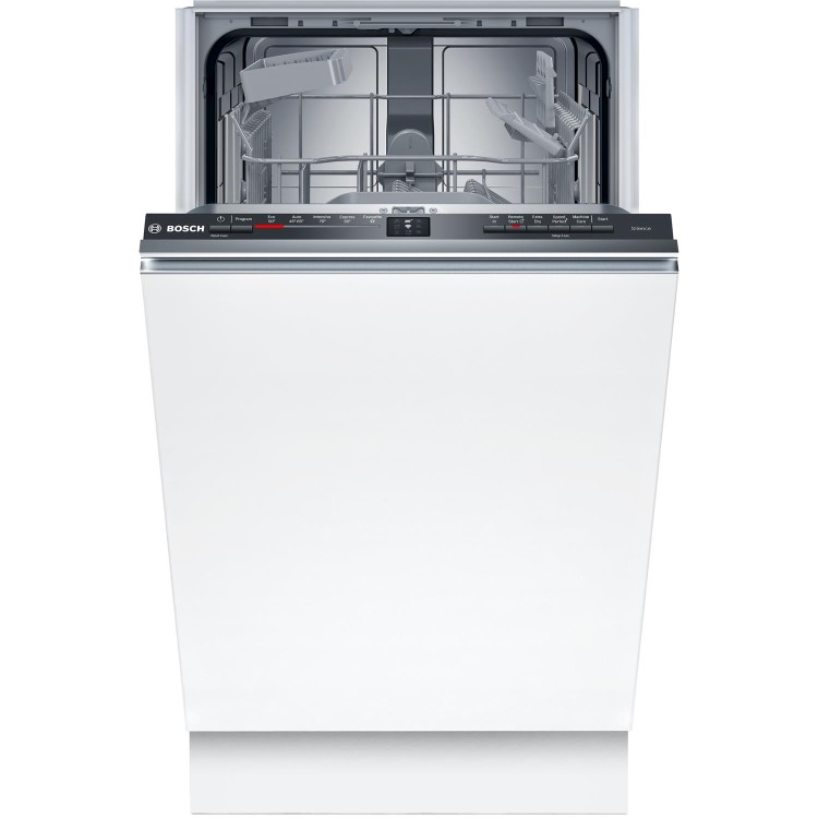 Bosch Series 2 Integrated Dishwasher - Smart D-rated Extra Dry Black control panel