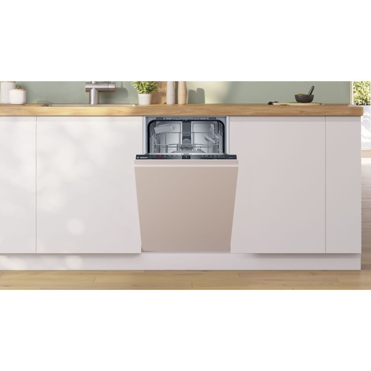 Bosch Series 2 Integrated Dishwasher - Smart D-rated Extra Dry Black control panel