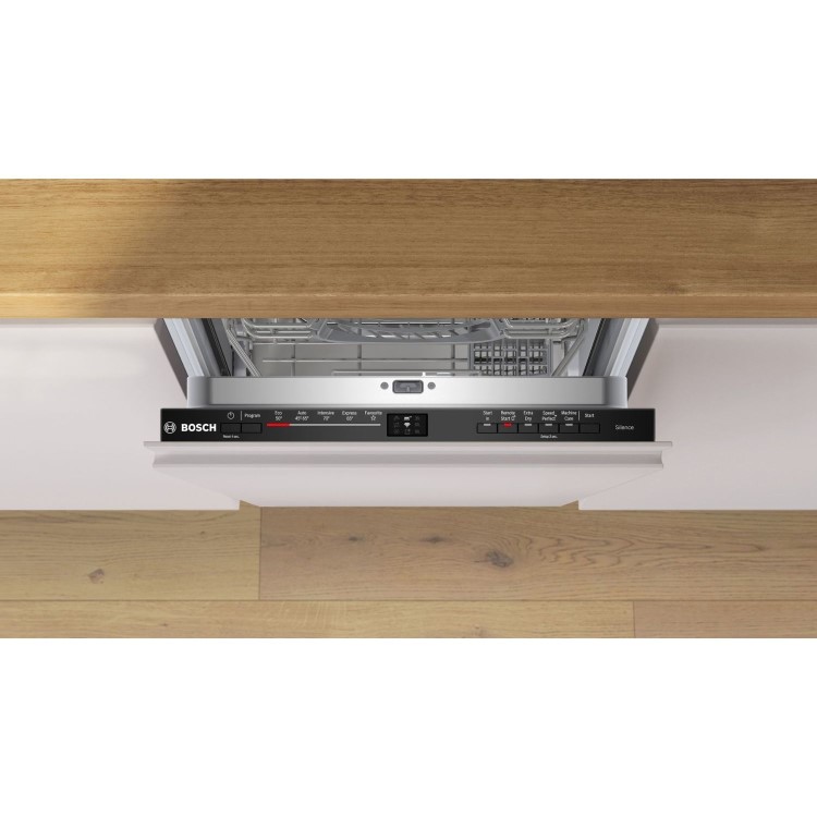 Bosch Series 2 Integrated Dishwasher - Smart D-rated Extra Dry Black control panel