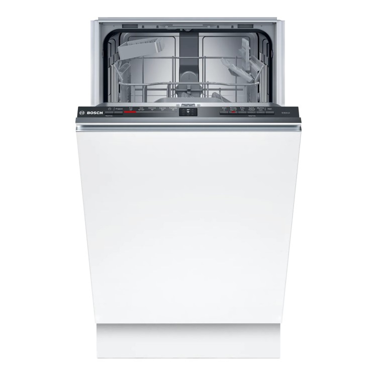 Bosch Series 2 Integrated Slimline Dishwasher - Smart Wi-Fi, Black control panel