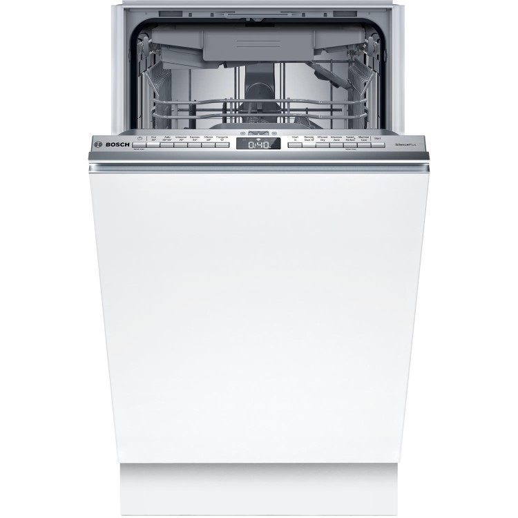 Bosch Series 4 Integrated Slimline Dishwasher - Smart B-rated Silver control panel