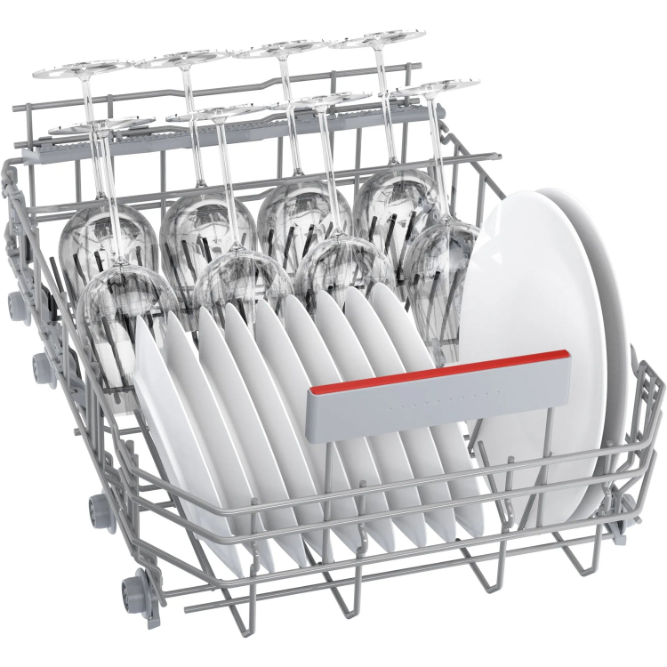 Bosch Series 4 Integrated Slimline Dishwasher - Smart Wi-Fi, C-Rated, Silver control panel