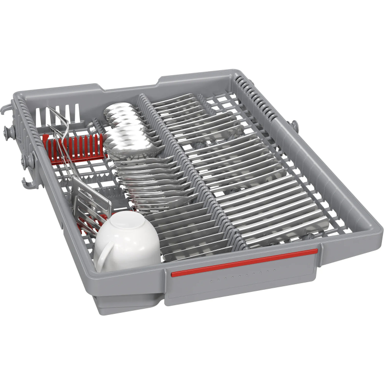 Bosch Series 4 Integrated Slimline Dishwasher - Smart Wi-Fi, C-Rated, Silver control panel