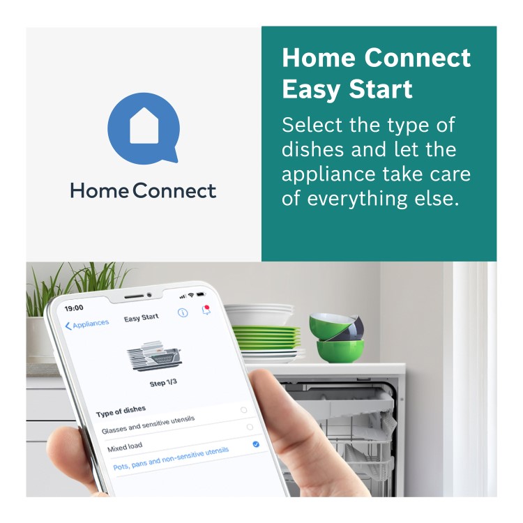 Bosch Series 4 Integrated Slimline Dishwasher - Smart Wi-Fi, C-Rated, Silver control panel