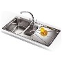 Franke SPX651RDP Simplon 1.5 Bowl Right Hand Drainer Sink and Tap Propack