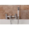 Bath Shower Mixer Hand Shower Holder Supplied with Hose - Square 