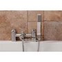 Bath Shower Mixer Hand Shower Holder Supplied with Hose - Square 