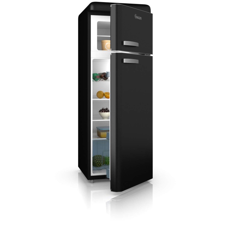 Swan SR11010BN Freestanding Fridge Freezer Black