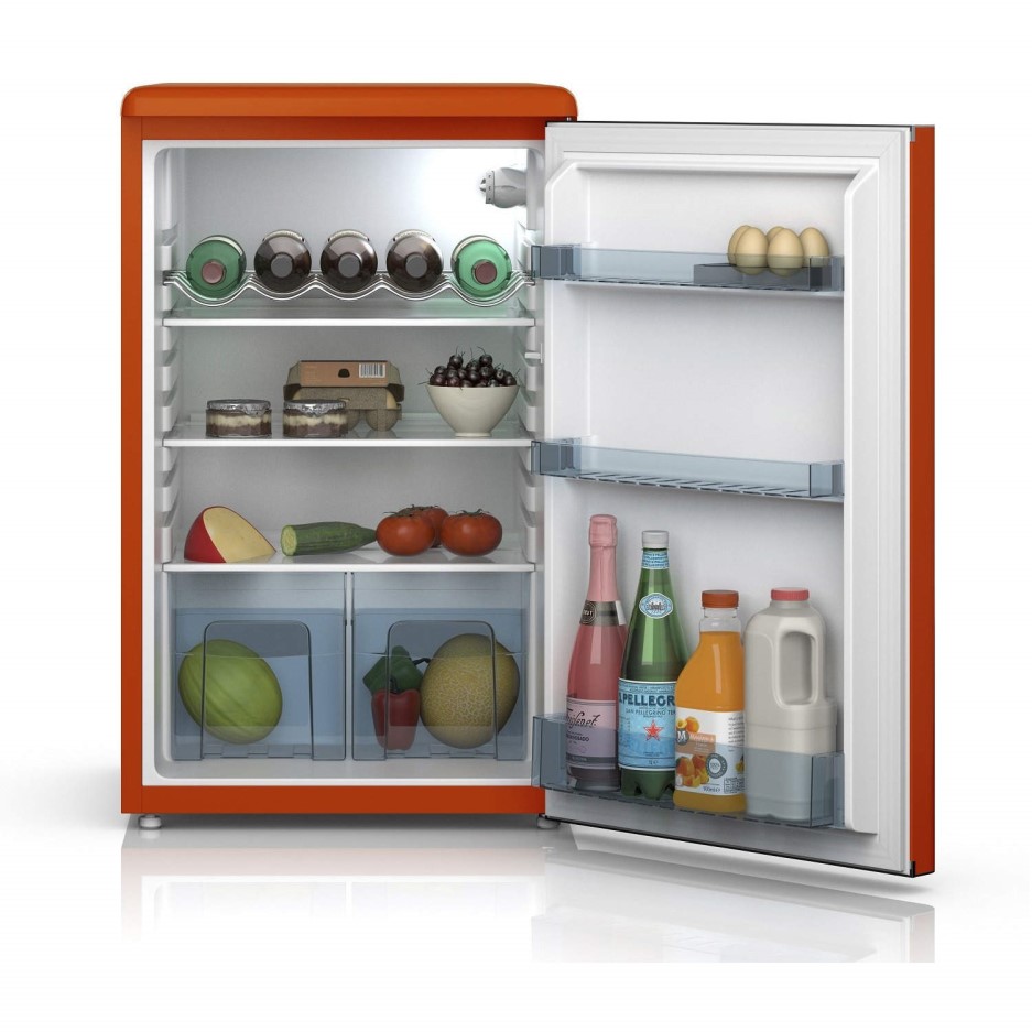 Swan SR11030ON Freestanding Larder Fridge Orange Appliances Direct