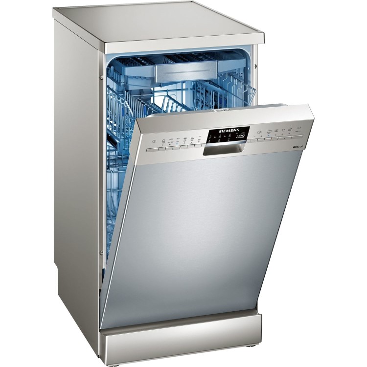 GRADE A2 - Siemens SR256I00TE iQ500 Slimline 10 Place Freestanding Dishwasher - Fingerprint-free Stainless Steel