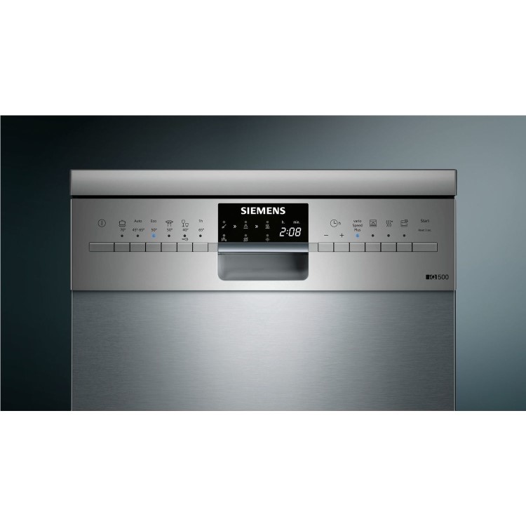 GRADE A2 - Siemens SR256I00TE iQ500 Slimline 10 Place Freestanding Dishwasher - Fingerprint-free Stainless Steel