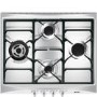 GRADE A3 - Smeg Cucina 60cm 4 Burner Gas Hob with Wok Burner - Stainless Steel