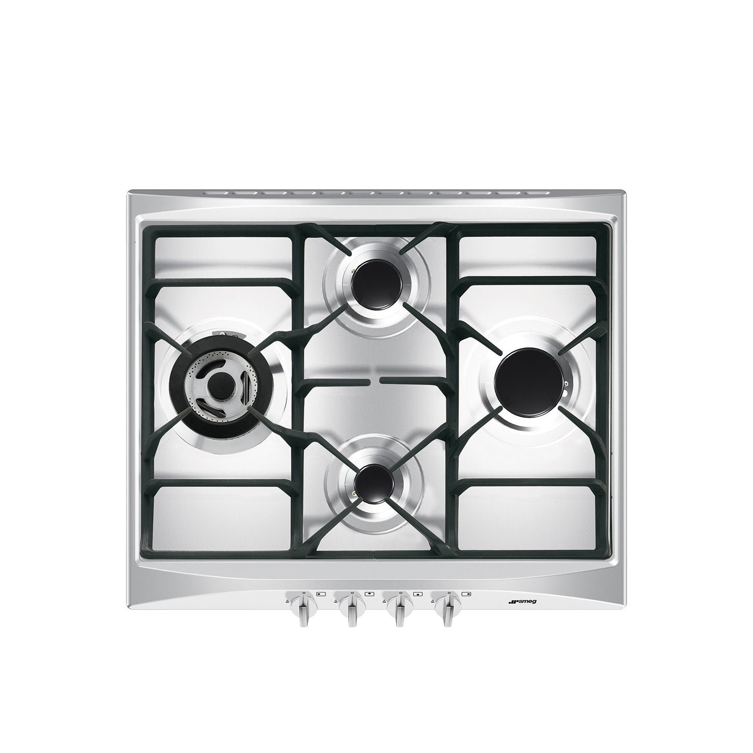 Refurbished Smeg Cucina SR264XGH2 60cm 4 Burner Gas Hob Stainless Steel