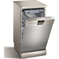 Siemens SR26T890GB iQ500 10 Place Slimline 45cm Wide Freestanding Dishwasher - Fingerprint-Free Stainless Steel