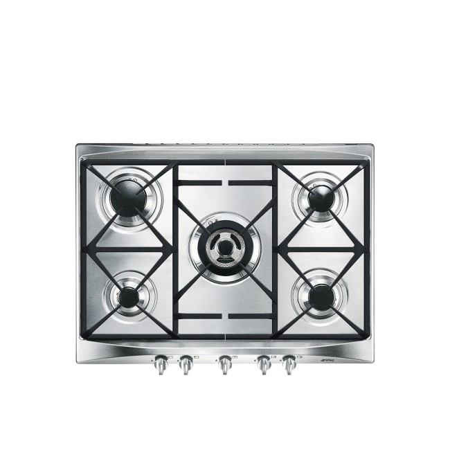 Smeg Cucina 69cm 5 Burner Gas Hob Stainless Steel SR275XGH2