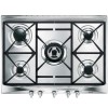 Smeg SR275XGH Cucina 70cm Stainless Steel 5 Burner Gas Hob with Cast Iron Pan Stands and New Style Controls