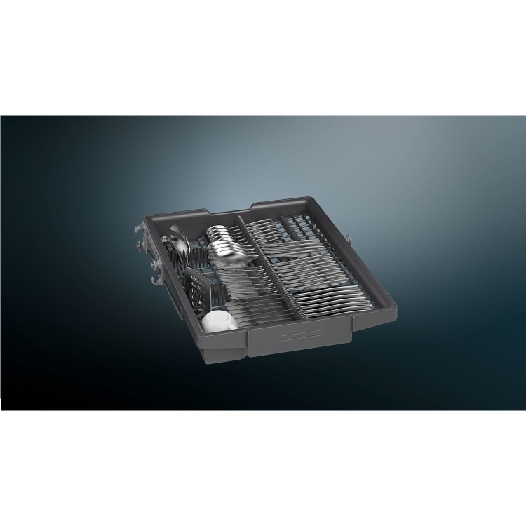 Siemens iQ300 Integrated Slimline Dishwasher - D-Rated, Black control panel