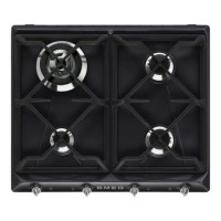 Smeg Victoria 60cm 4 Burner Gas Hob - Black
