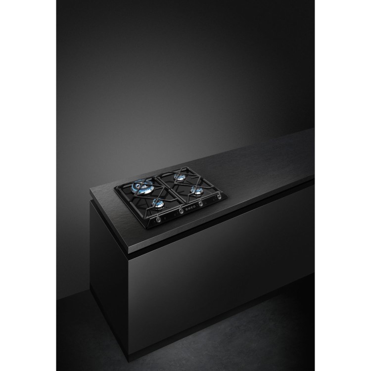 Smeg Victoria 60cm 4 Burner Gas Hob - Black