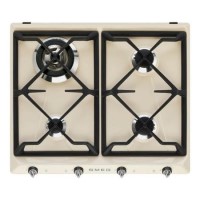 Smeg SR964PGH Victoria 60cm Cream 4 Burner Gas Hob