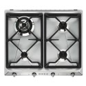 SR964XGH Smeg Victoria 60cm 4 Burner Gas Hob - Stainless Steel