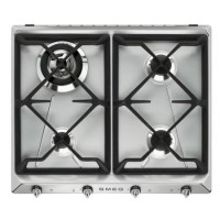 Smeg Victoria 60cm 4 Burner Gas Hob - Stainless Steel