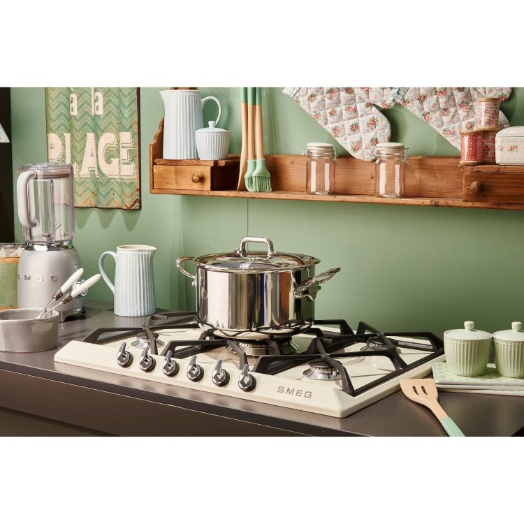 Smeg Victoria 69cm 5 Burner Gas Hob - Cream